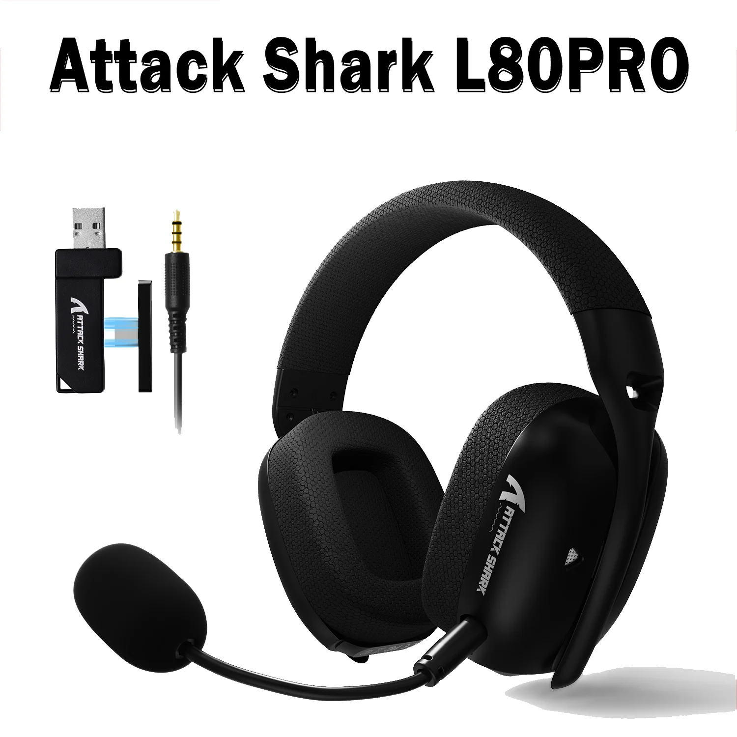 ATTACK SHARK L80PRO Wireless Gaming Headset Tri-Mode 2.4G Bluetooth Wired Ultra-Light Low Latency Noise Cancelling with Mic