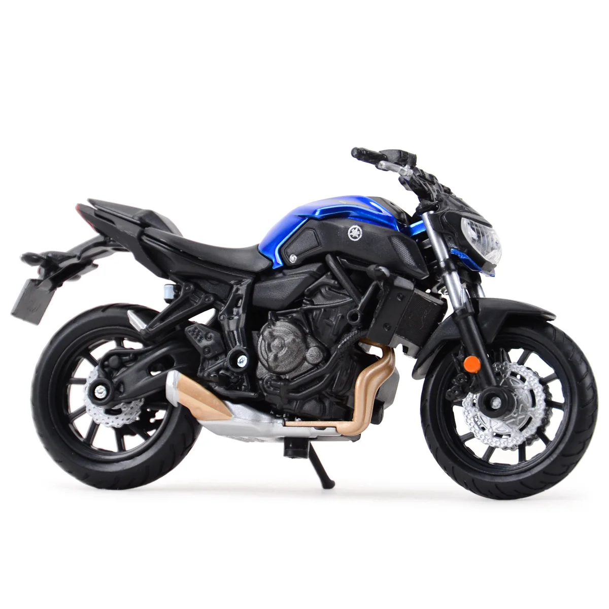 Yamaha 2018 YAMAHA MT-07 maisto 1:18 simulation alloy motorcycle model with base collection gift model.