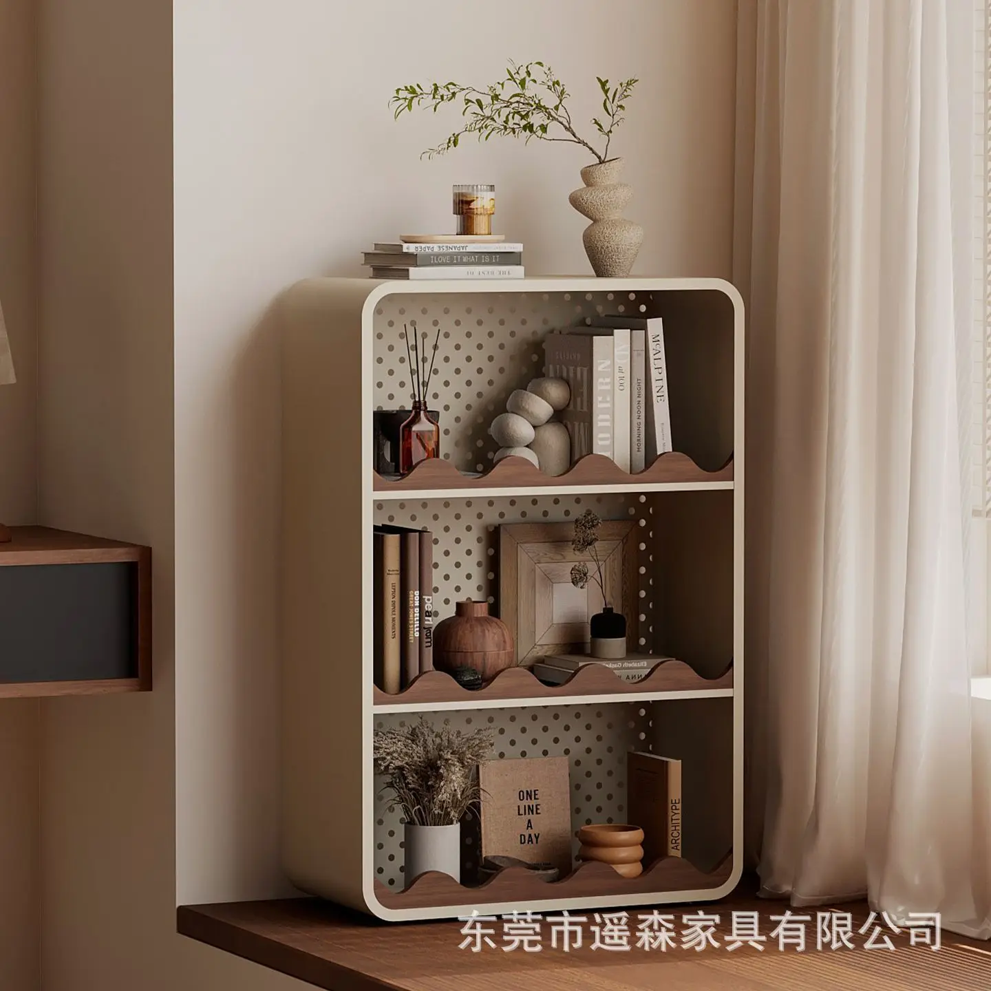 Integrated storage rack Free installation Bedside advanced simple floor-to-ceiling bookshelf Bedroom