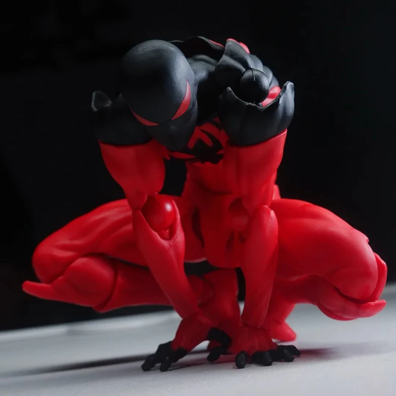 

MESS TOYS Kane Crimson Spider-Man Ultimate Spider-Man Black and Red Costume Articulated Action Figure Collectible Doll Model