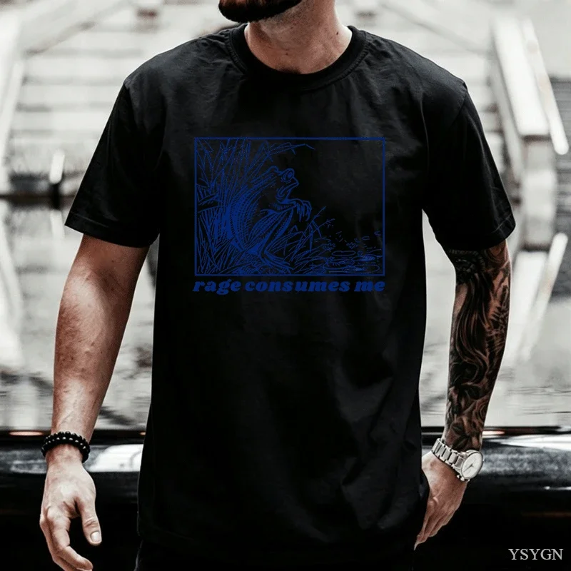 Rage Consumes Me T Shirt Funny T-shirt Weird Tshirt Trendy Graph T Shirts Men Women Short Sve Round Ne 2026 New Model Short-slee