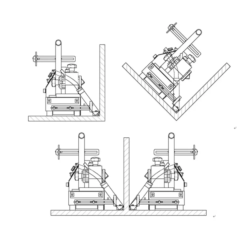 هواوي HK-8SS التلقائي المغناطيسي فيليه عربة لحام آلة لحام عربة عربة مقبض معدني Mig لحام عربة
