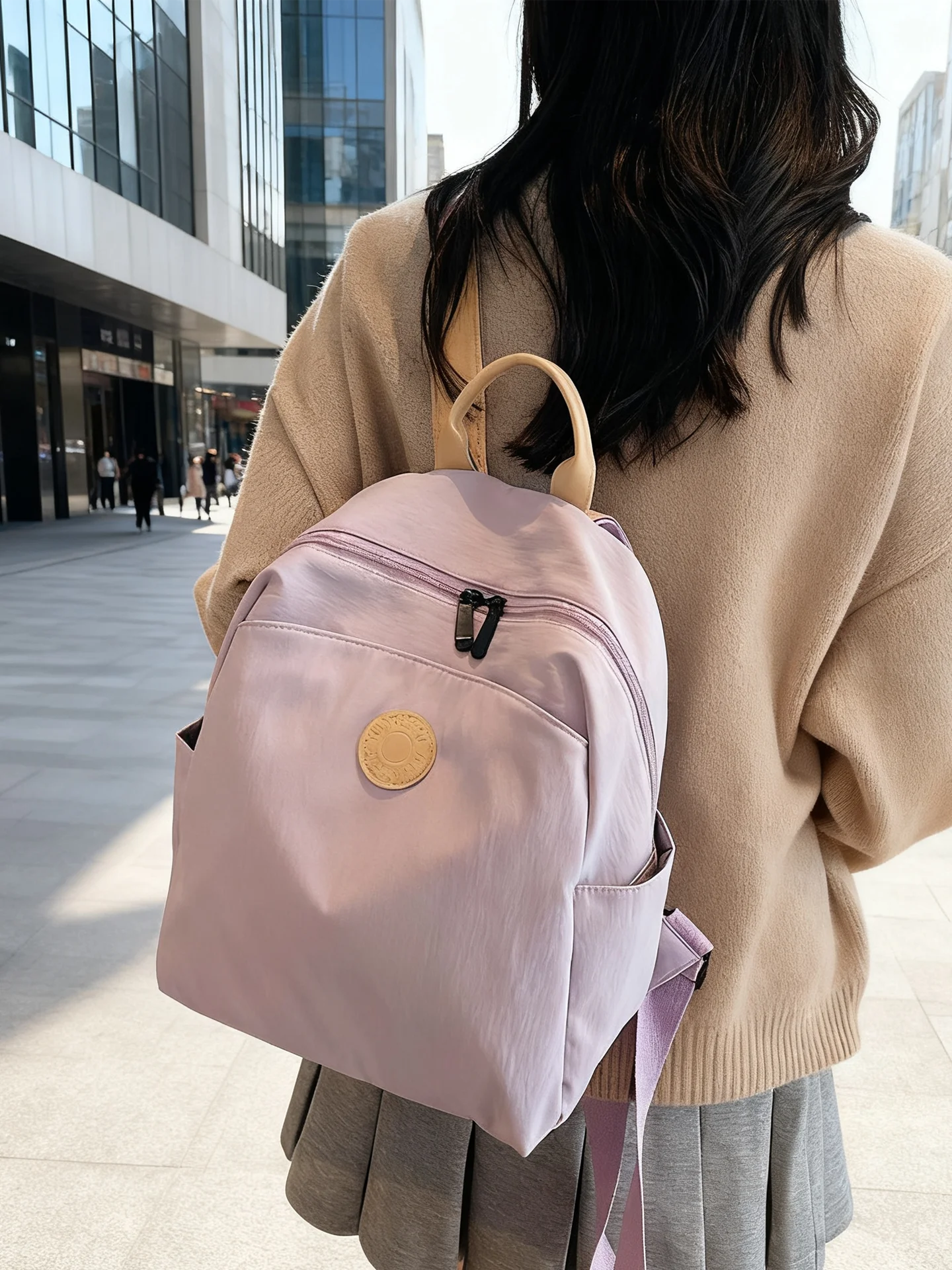 

Большая вместительная модная городская сумка-рюкзак, повседневная многофункциональная студенческая легкая холщовая сумка для ежедневного использования и путешествий