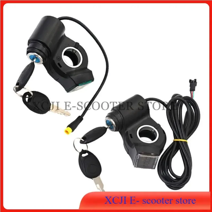 

Electric Scooter LCD Thumb Throttle Voltmeter Digital Voltage Display Switch Power with Key Lock Bicycle Accessories
