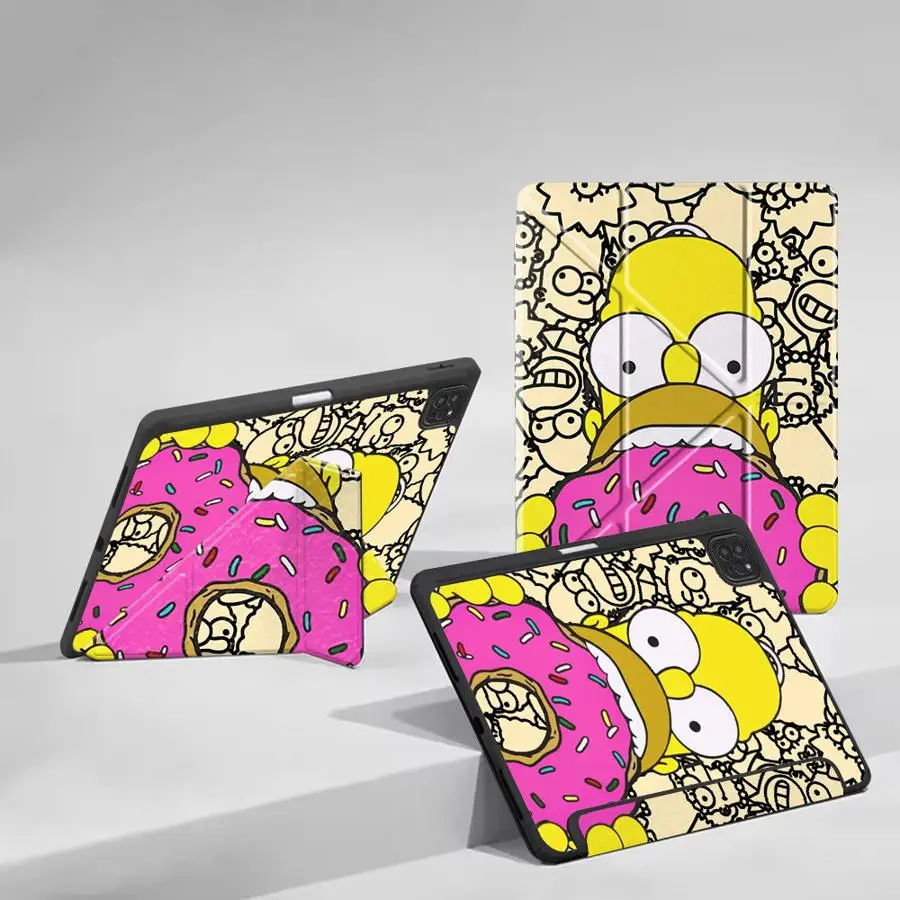 The SimpsonS Cute Holder Cover Tablet Case For iPad Pro 11th 10th 9th 8th 7th 12.9inch Air 4 5 M3 M2 1 2 M4 11inch Pro 2025 Mini