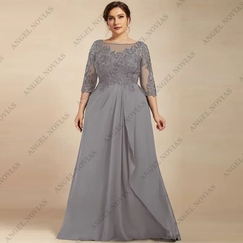 Abito per la madre della sposa personalizzato a trapezio taglie forti vestido elegante fiesta 2024 abito da festa di nozze