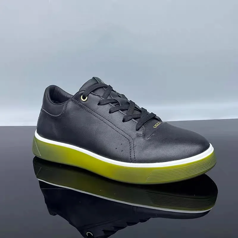 Scfd8cce629c0438c812523fca1b5944aE Genuine Leather Men Sneakers Breathable Comfort Classic Casual Shoes