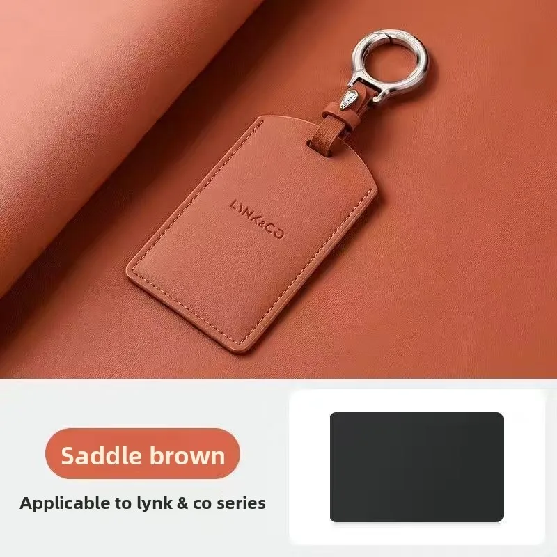 Original Car Color Leather Key Case Cover Fob For Lynk & Co 06 08 900 Z20 Car Keyless Remote Key Card Kit Protector Accessorie