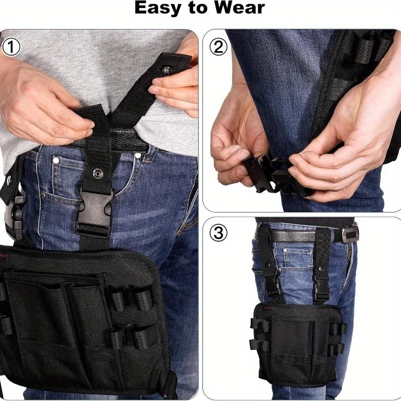 1Pc Work Belt Tool Bag Belt for Leg Tool Organizer Pouch Tactical Waist Bag Waist Tools Holder for Maintenance Worker Carpenter