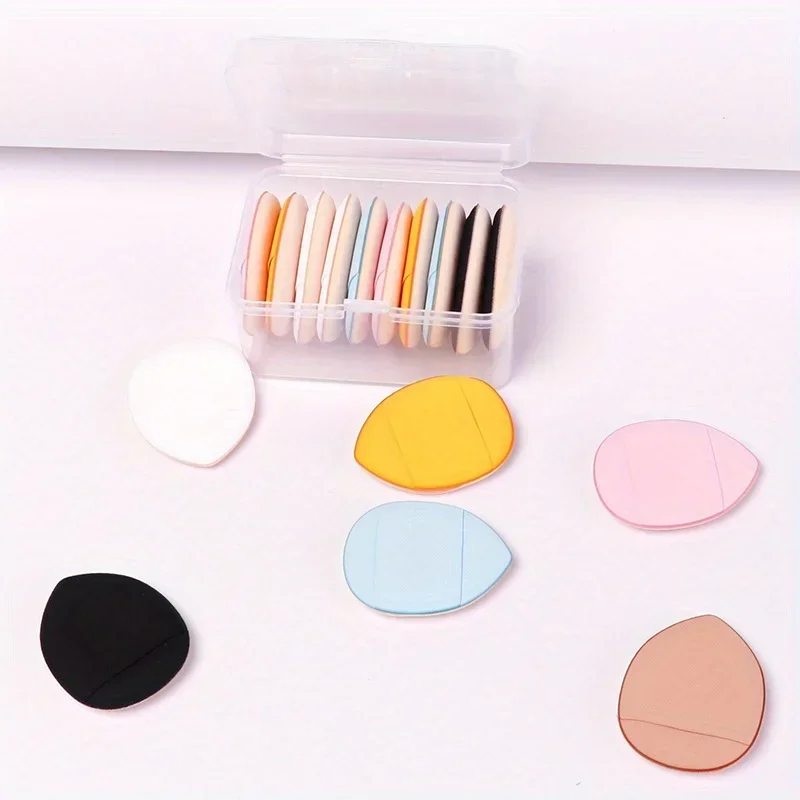 mini Finger Powder Puff Small Air Cushion Concealer Triangle Drop Marshmallow Makeup Sponge Wholesale Mini Thumb Puff