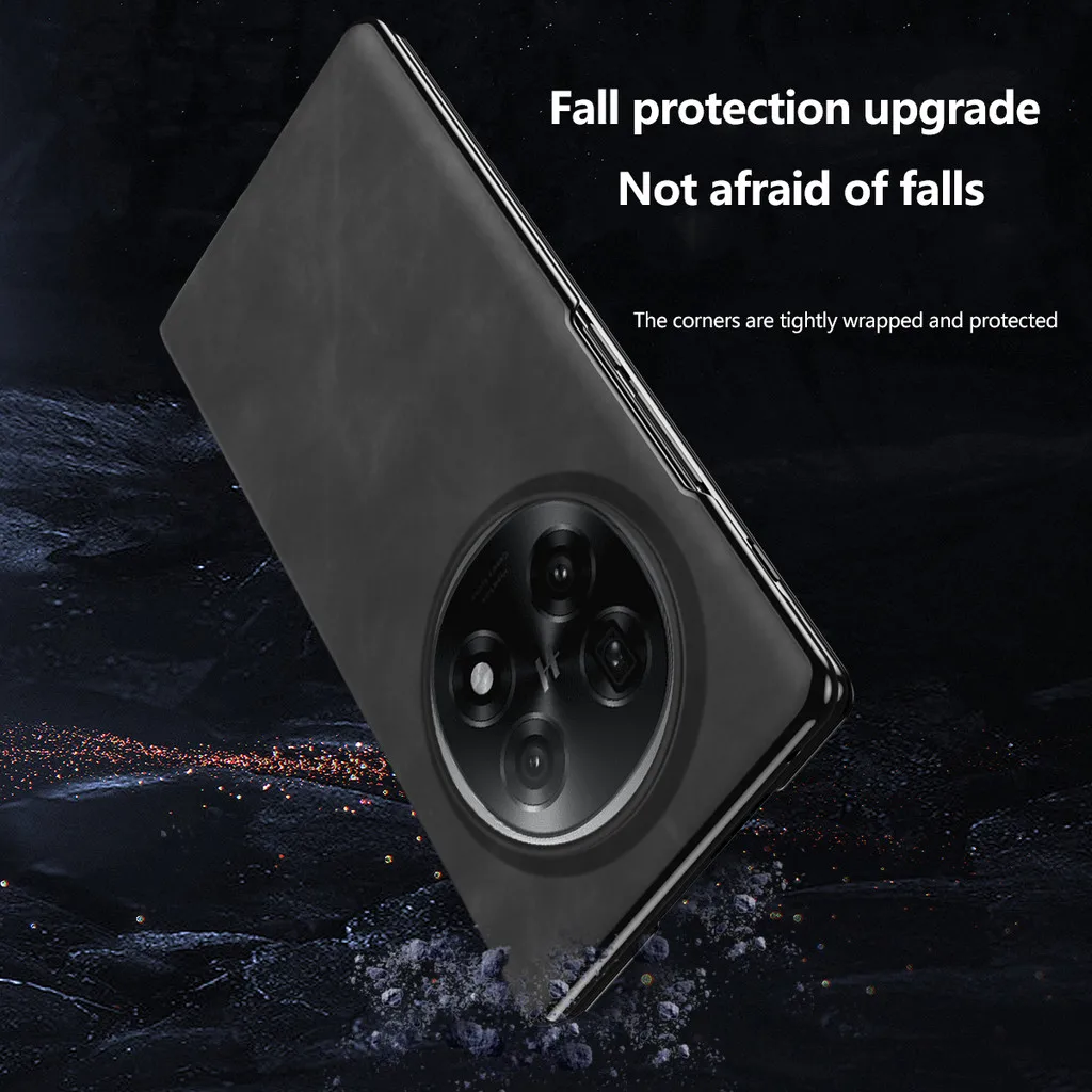 Phone Case For OPPO Find N5 FindN5 5G Luxury Nappa Leather Flip Kickstand Protector Cover With S Pen