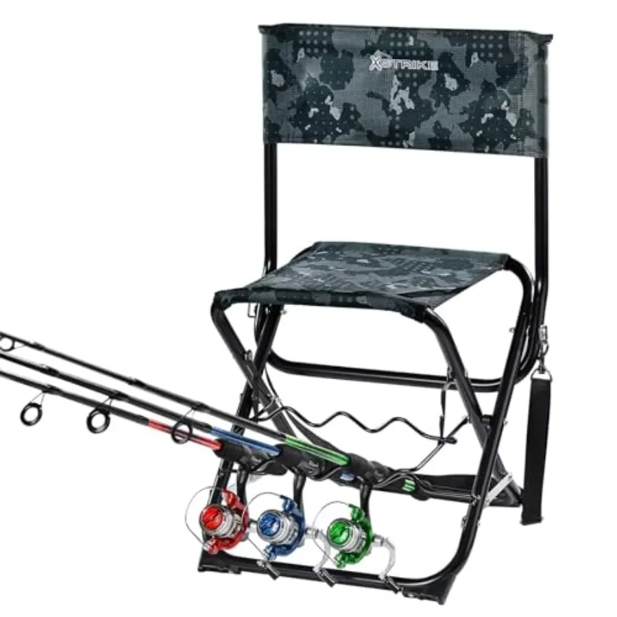 

X Strike Portable Fishing Chairs Outdoor Folding Stool for Adults Portable Camping Chair for Ice FishingHunting Lawn Patio Gard
