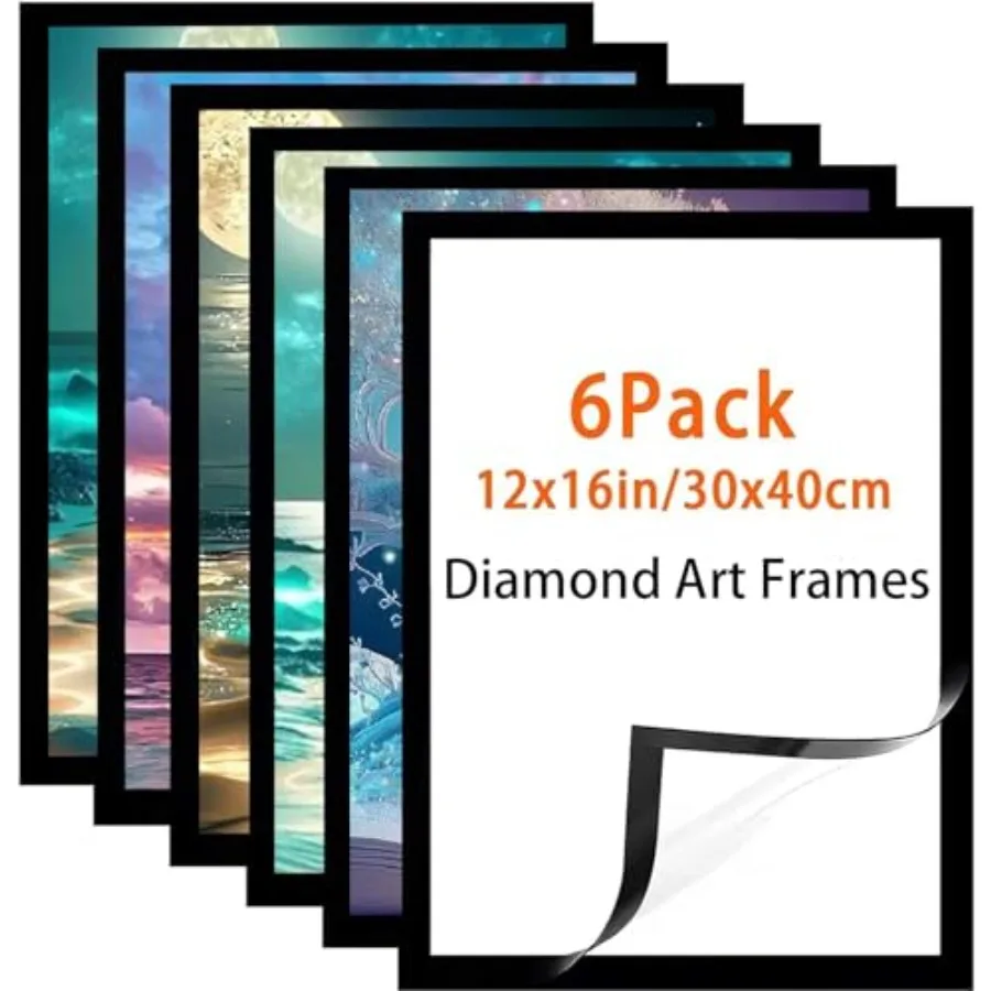 

Рамка для алмазной вышивки 12x16 дюймов - Рамки для алмазной живописи 30x40 см, подходят для картин 10x14 дюймов (25x35 см), магнитные, для алмазной вышивки