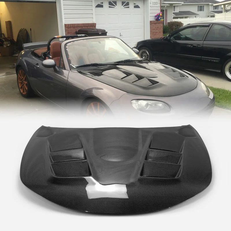 

For MX5 Miata NC1 NC2 NC3 Roadster RE Style Vented Hood Bonnet