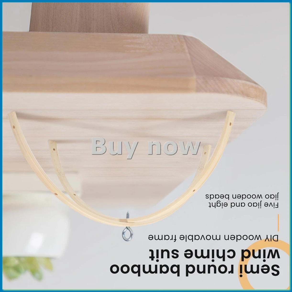 Kit de accesorios de campanas de viento DIY para hacer carillón de viento móvil para cuna de bebé, colgador móvil de madera para cama de cuna, estrella de cinco puntas-ABHG