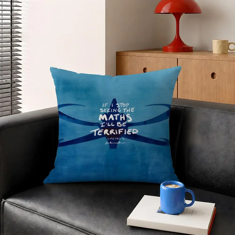 Game Subnautica Ocean Survival Game Cushion Cover Decorative Pillowcase Soft Short Plush Cozy Durable Sofa Home Decor Items Gift