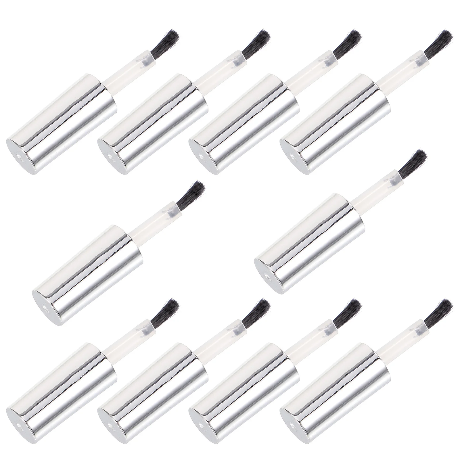 10 個マニキュア交換ブラシキャップスムーズな小型サイズ簡単に適用できるネイルサロン使用空ボトル詰め替えツールジェル