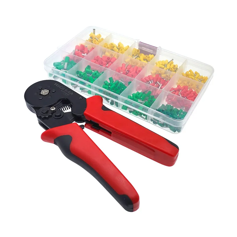 HSC8 6-6 0.25-6mm² 23-10AWG Self-adjusting EU Terminals Crimping Pliers VE/TE Tubular Tube E0508 For End Sleeves Hand Tools