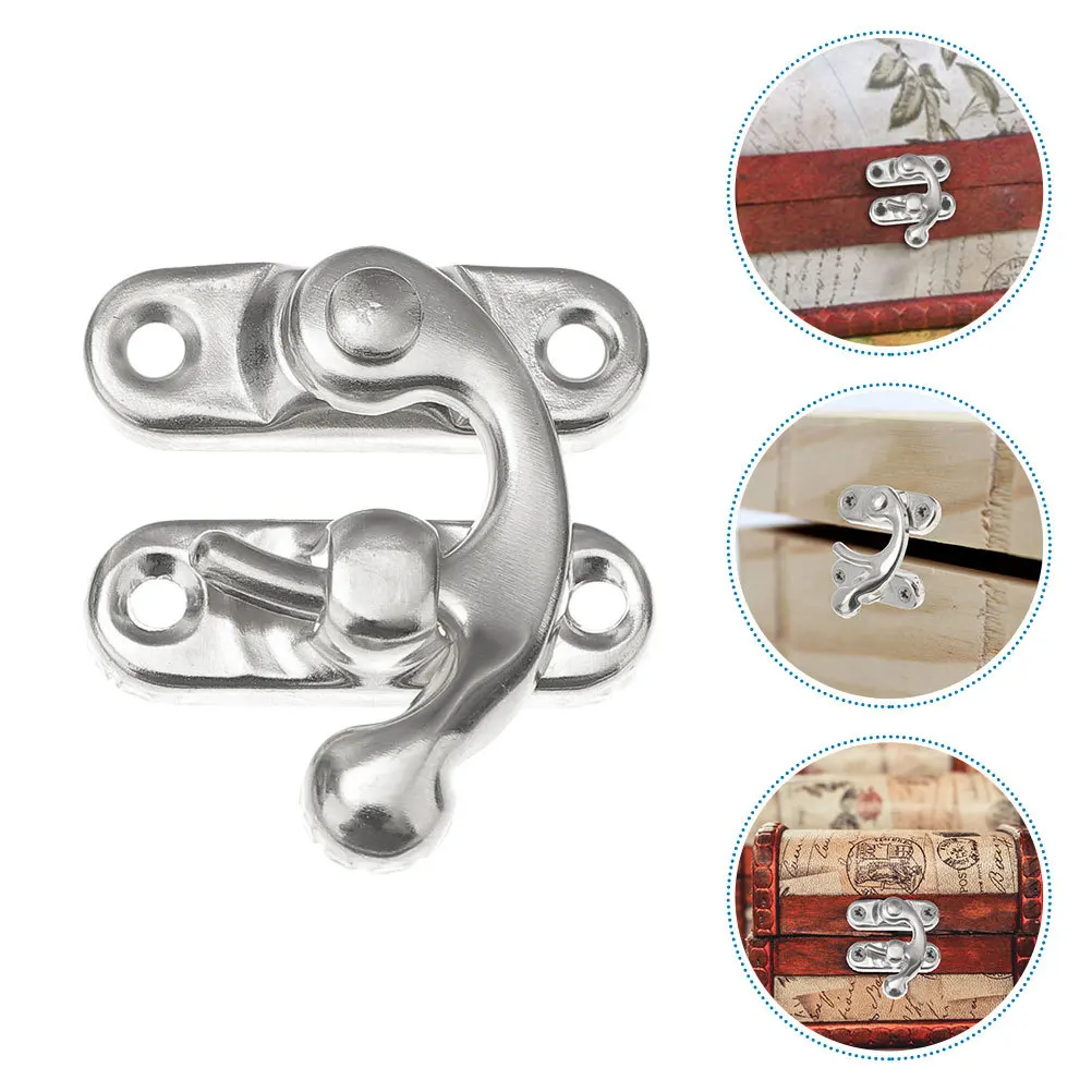 

20pcs Wood Box Lock Hardware Vintage Horn Lock For Diy Crafts Cabinet Jewelry Box Chest Toolbox Suitcase Silver Metal Toggle