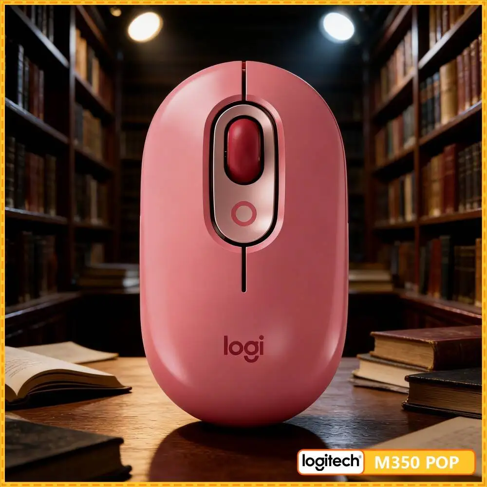 Quiet Click Logitech M350 POP Mouse Dual Connectivity 10m Range Ergonomic Shape for Teacher and Educator Classroom Lesson Work