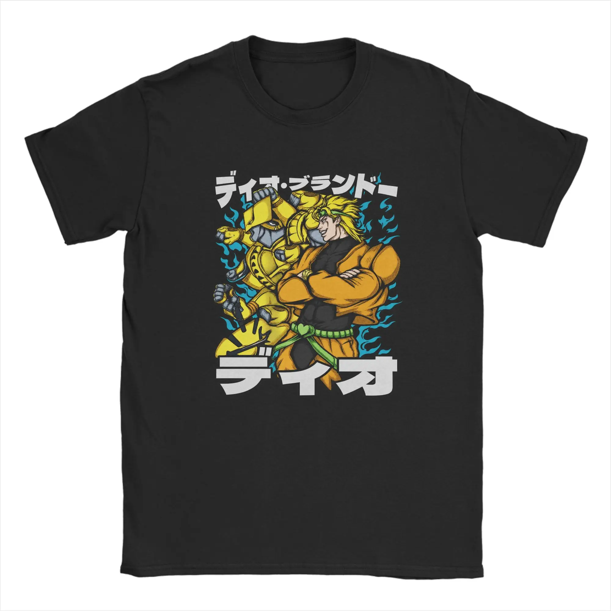 Jojo's Bizarre Adventure Dio Brando Villain Cotton T Shirt For Male Summer  Casual T-Shirts Novelty Tee Shirt Oversize Clothing