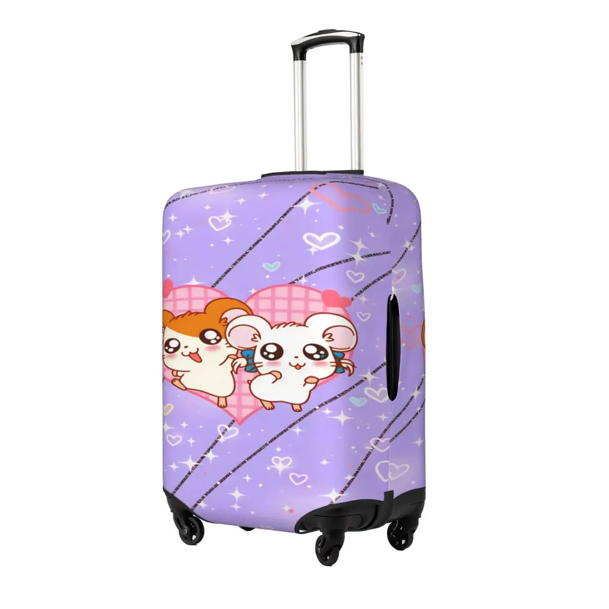 Hamutaro Suitcase Cover Cruise Trip Vacation Practical Luggage Case Protector
