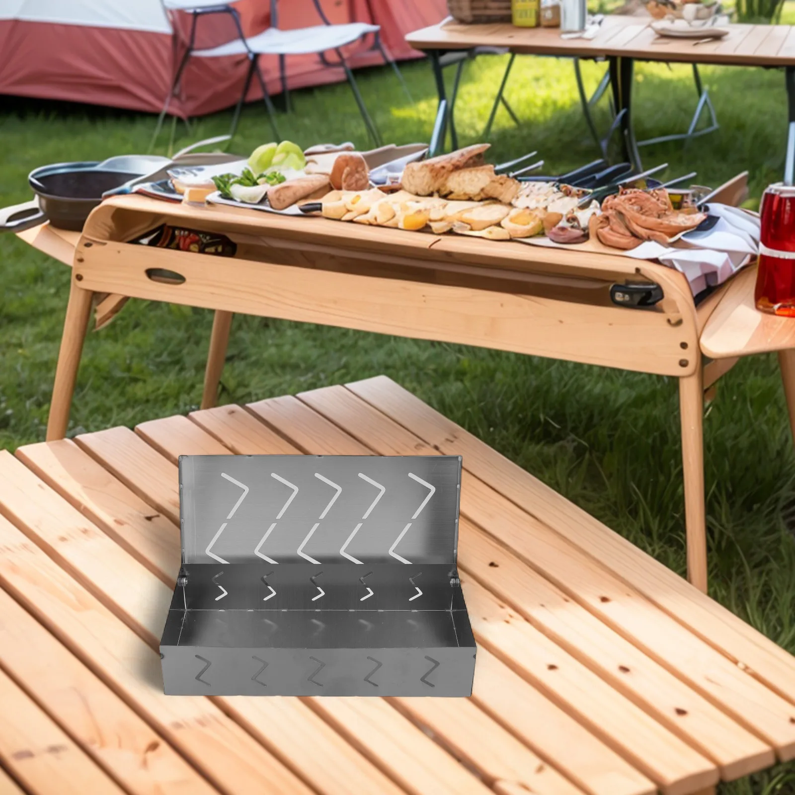 

For Charcoal Grills BBQ Accessory 90 Degree Flip Lid Grill Efficient Temperature Control Enhanced Airflow Design