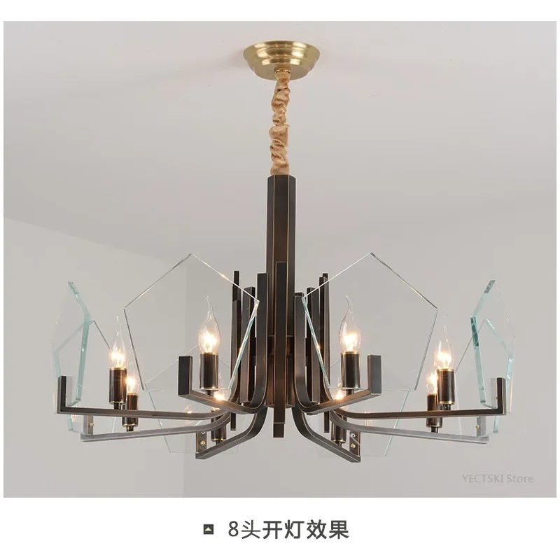 GHJUYIOL Modern Light Luxury Personalized Creative Guest Restaurant Villa Model House Nordic Simple Bedroom Pendant Light