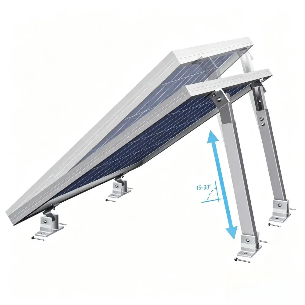 Solar Panel Tilt Mounting Bracket Adjustable Aluminum For Xianghengyuan Photovoltaic Roof Ground System Support Rack