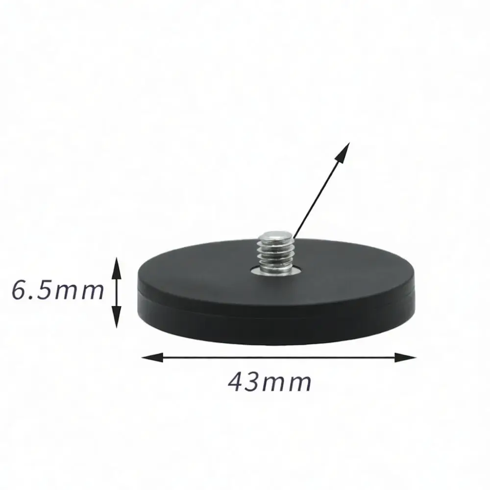 Rubber Coated Neodymium Pot Magnet Base For Metal Surface Mounting Universal Car Light Bar Holder Solid Fixing Component