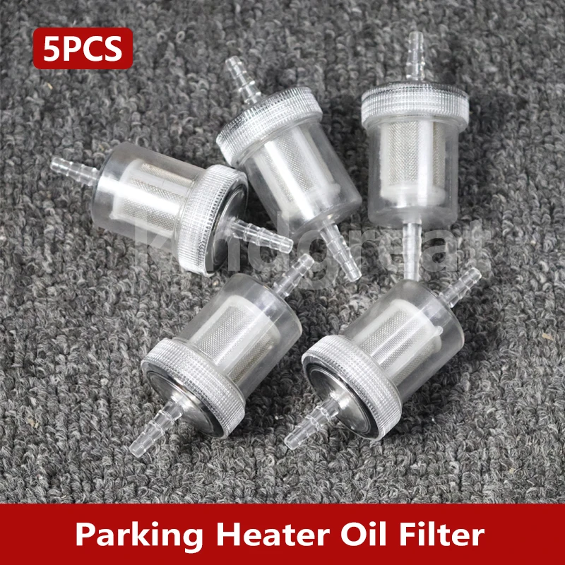 

5PCS/Lot 4mm Diesel In-Line Fuel Filter Kit Gas Filter For Webasto Eberspacher Air Heater Diesel Set Car Accessories