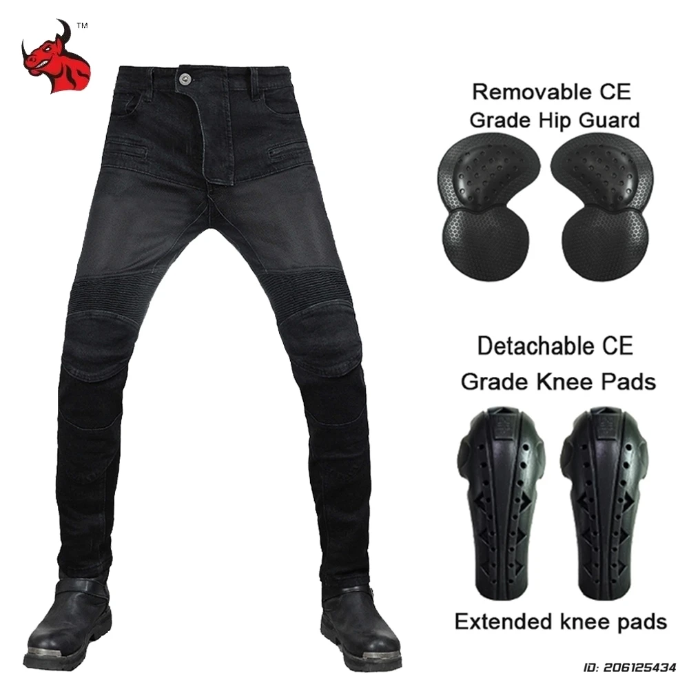 

Motorcycle Riding Jeans Women Mesh Breathable Locomotive Pants Knee Pads Protective Gear Off Road Motocross Racing Jeans For Men