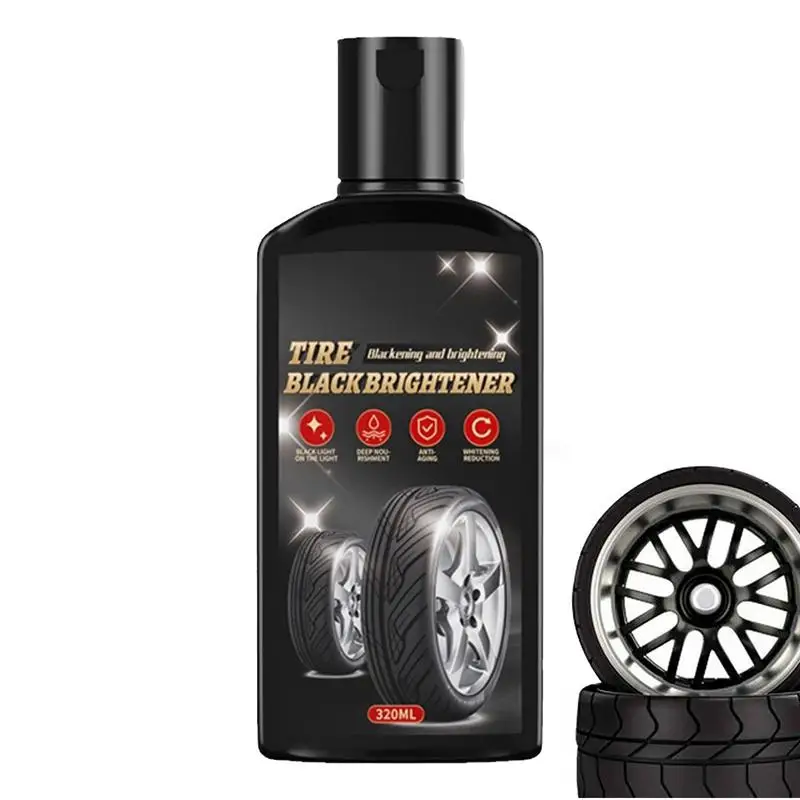 Wheel And Tire Cleaner Long-Lasting Tire Shine 320ml Car Tire Coating Shine For High Gloss Shine Black Brightener Renewal For