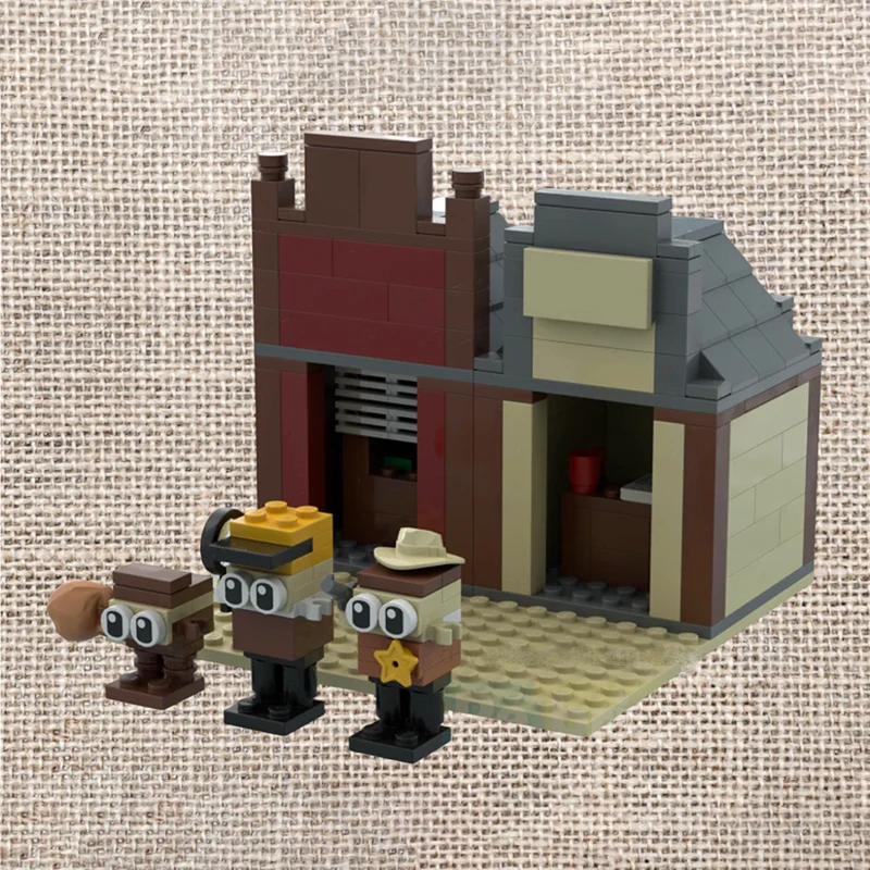 

258pcs MOC Bob Bandit Small Town Western Model Building Blocks Construction Toy Christmas Gifts DIY Creative Idea Education