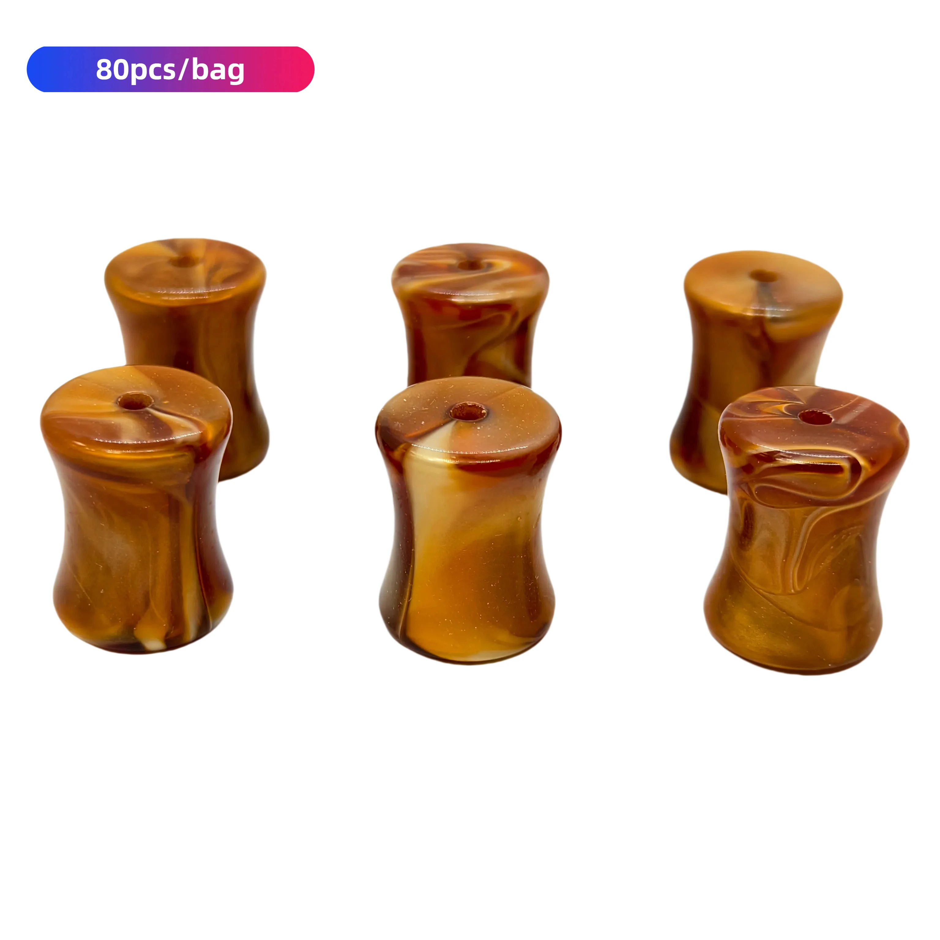 

80 шт./пакет, цилиндрические акриловые бусины в форме барабана, разноцветные пластиковые сосновые бусины, браслет, ожерелье, украшенное люцитовым материалом