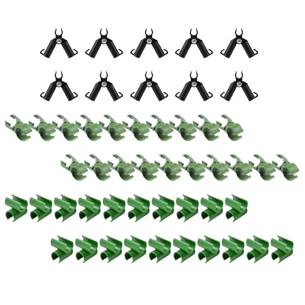 50 Pièces Clips de Jardin en Plastique pour Plantes, Connecteurs de Tubes pour Fixation Universelle en Jardinage