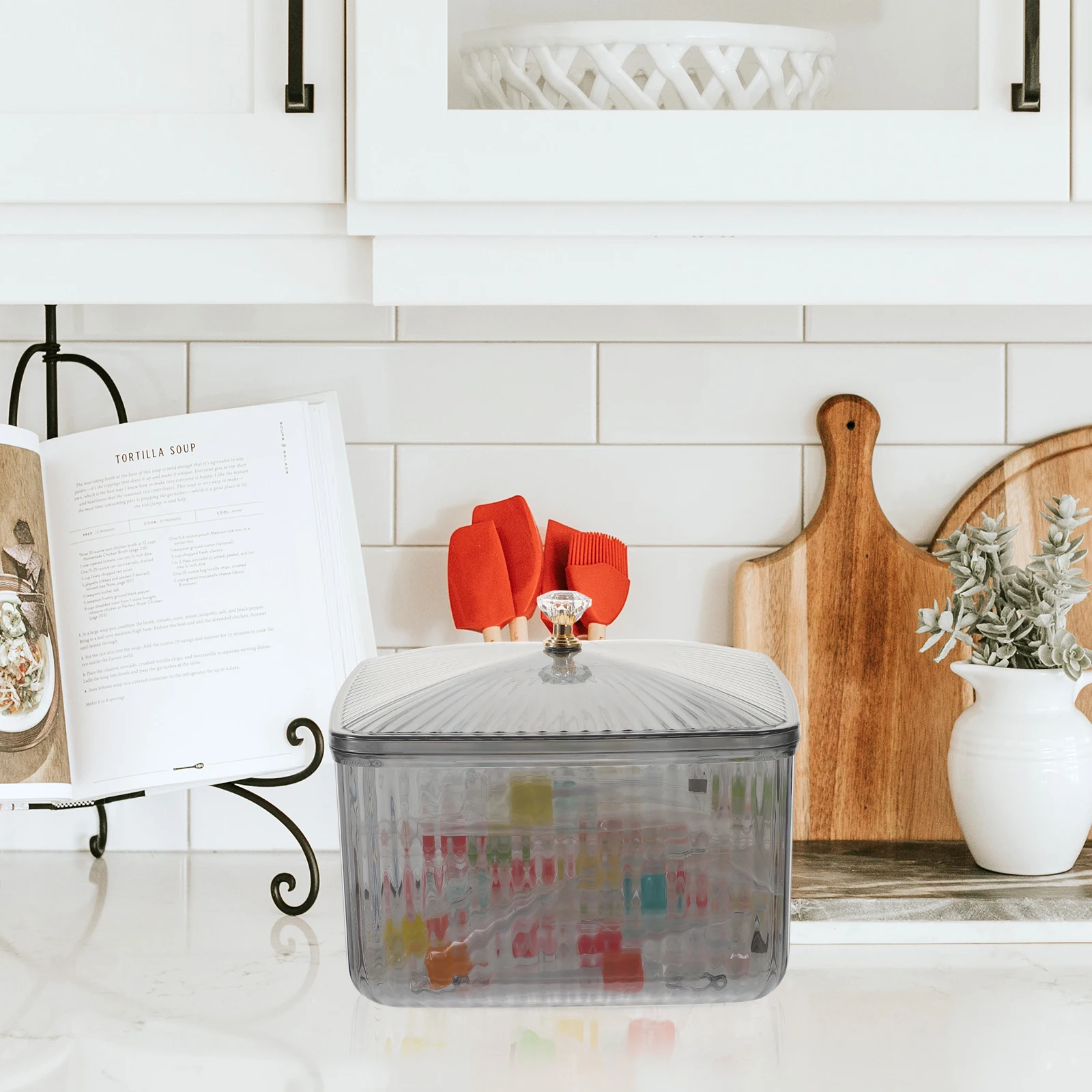 

Transparent Storage Box Wide Mouth Food Container For Dry Snacks Rice Flour Cereal Kitchen Organizer Dried Fruit Canister