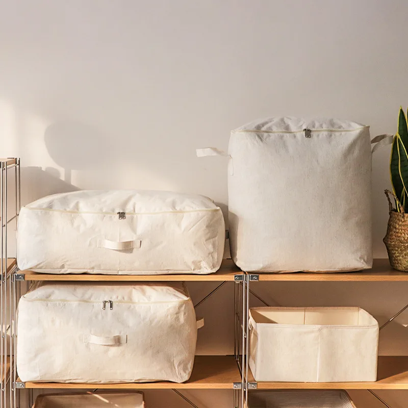 Tas Penyimpanan Kapas dan Linen Tianshan, Tebal, Kapasitas Besar, Anti Lembab, Organizer Selimut dan Pakaian, Tas Anti Debu