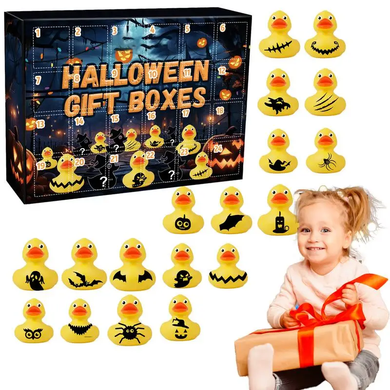 Creative Halloween Countdown Calendar Rubber Ducks Halloween Advent Calendar Toys Rubber Ducks For Halloween Party Favor