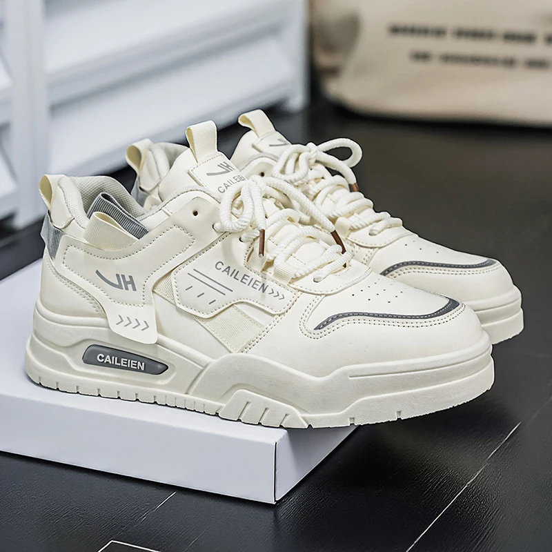 

Мужские повседневные туфли на толстой подошве, новые всесезонные, с мягкой подошвой, противоскользящие, удобные, для прогулок на улице, модные спортивные туфли на плоской подошве