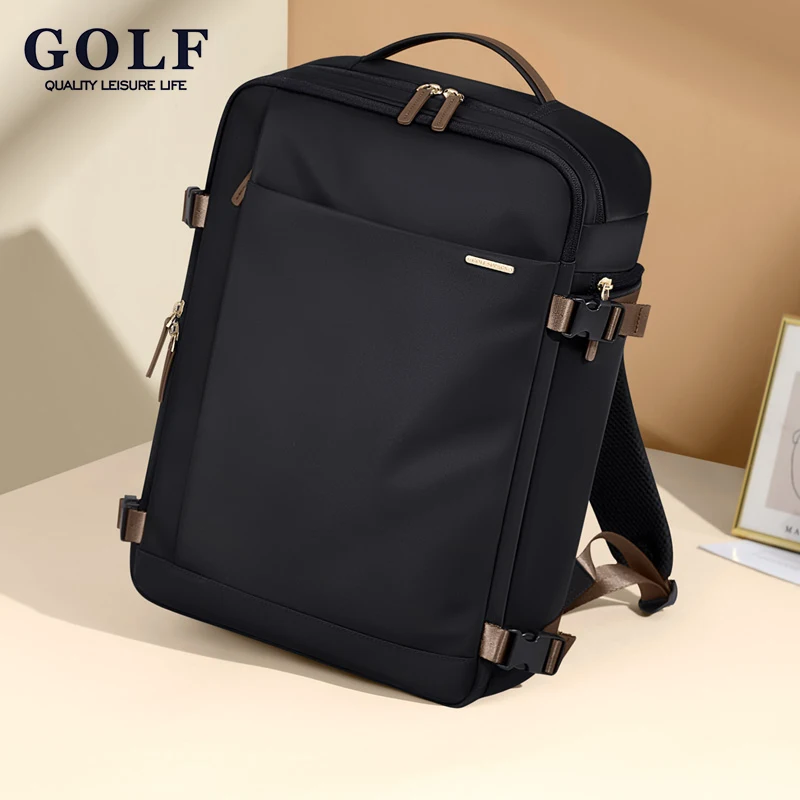

Рюкзак для деловых поездок GOLF QUALITY 180° ° Широко открытый дизайн Рюкзак для багажа большой емкости Водонепроницаемая спортивная сумка Абрикосовый черный