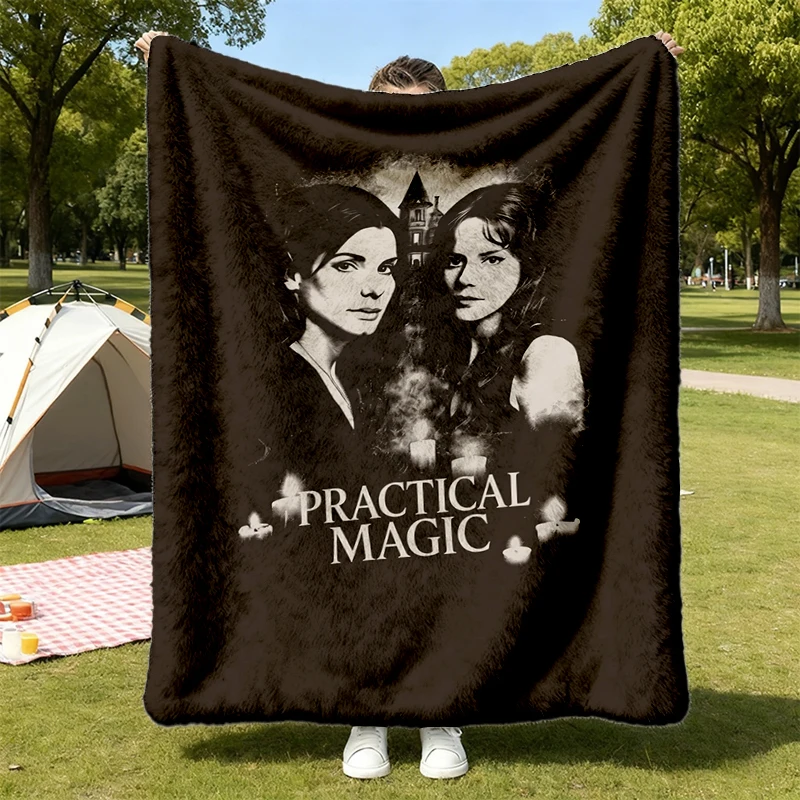  Practical Magic Warm Blanket, Sally Gillian Owens Soft Blanket, 90s Bootleg Witch Movie Graphic Comfy Bla