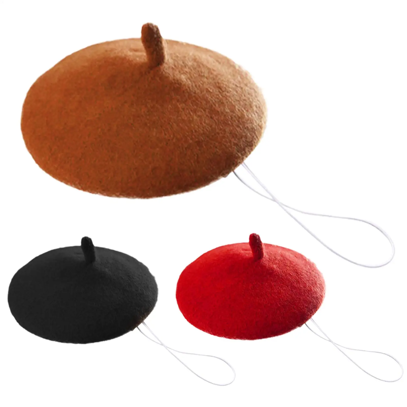 Dog Beret Adjustable Costume Headwear Artist Dog Hat for Party Cosplay Masquerade Holiday Theater Performance Festival