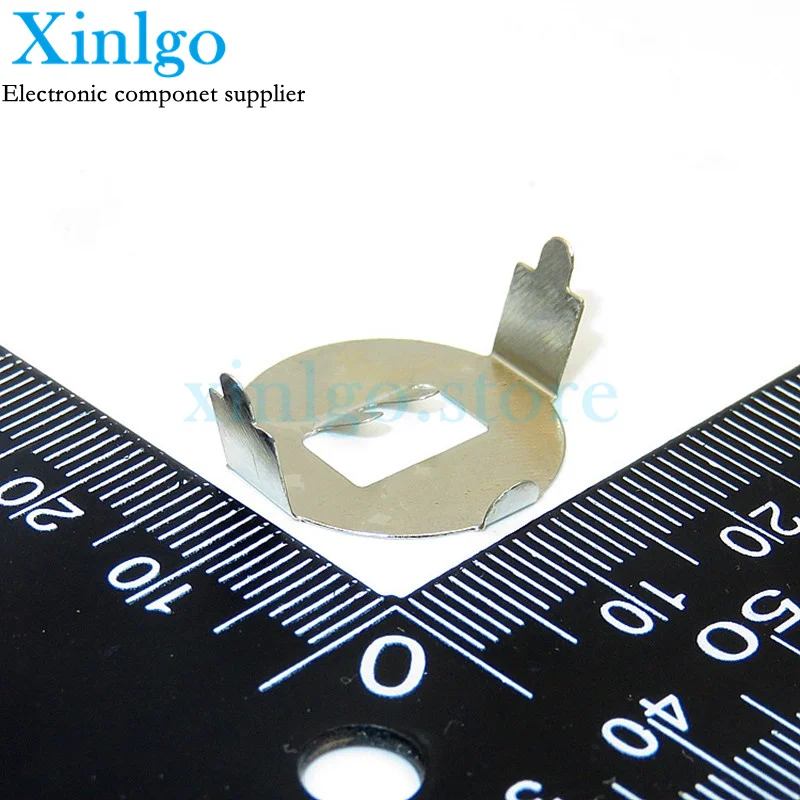 20PCS/LOT CR2032 battery shrapnel double-layer load 2 CR20323V button battery shrapnel, straight-foot Battery Button