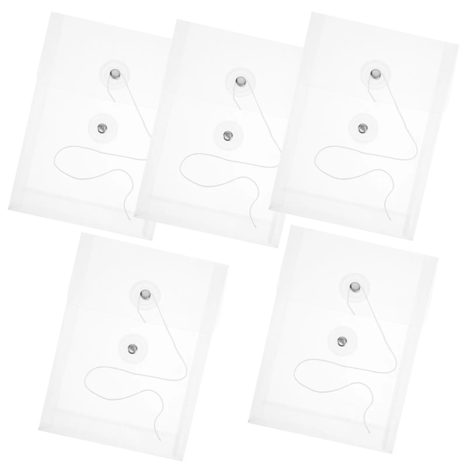 

5Pcs Document Organizer Transparent File Bags Large Capacity PP Material Office Storage Pouches Invoice Receipts Folder File