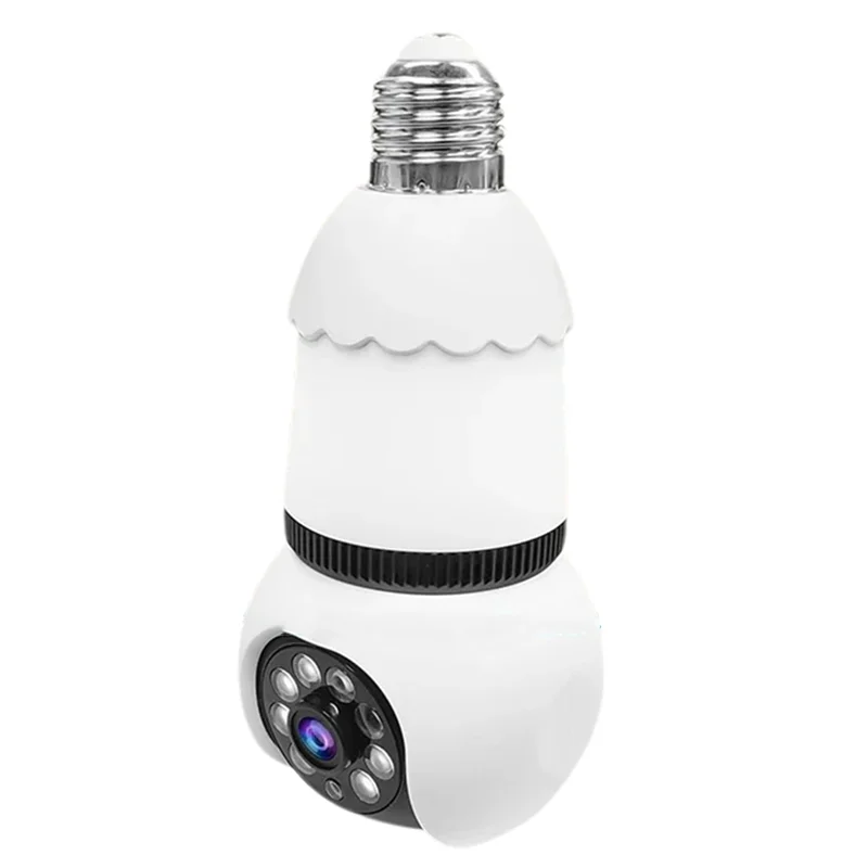 

B04B-Smart 8MP Wifi Lamp Bulb IP Surveillance Camera With 32G Memory Card Two-Way Audio Color Night Vision 360 Degree AI Trackin