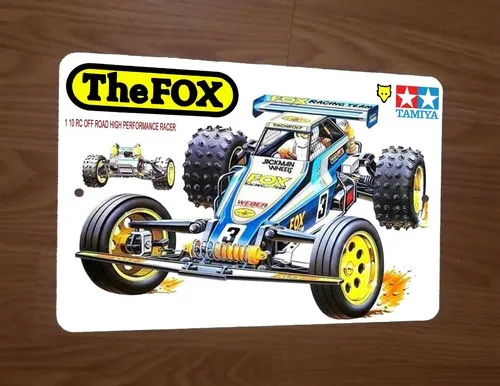 The Fox RC Radio Control Remote Car Box Art  Metal Wall Sign