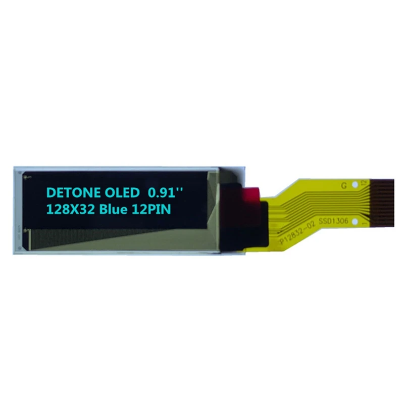 

AFBC 0,91-дюймовый OLED-экран Blue Word 12-контактный 128X32 матричный экран SSD-1306 OLED-экран с последовательным портом