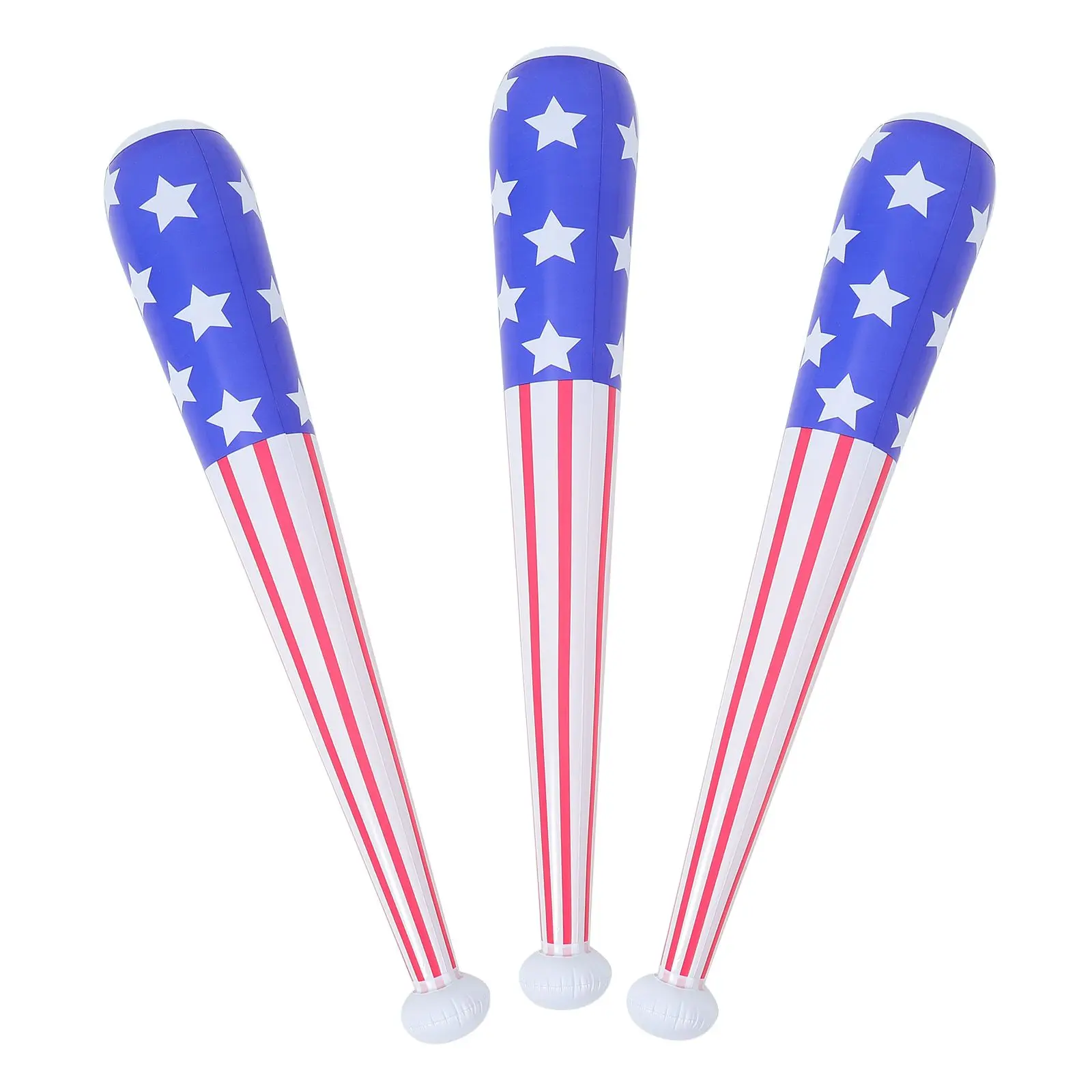 

3 Pcs Inflatable Baseball Bat Toys 85cm Flag Sticks Party Favors Patriotic Decorations Sports Gifts Kids Toys Usa Accessories