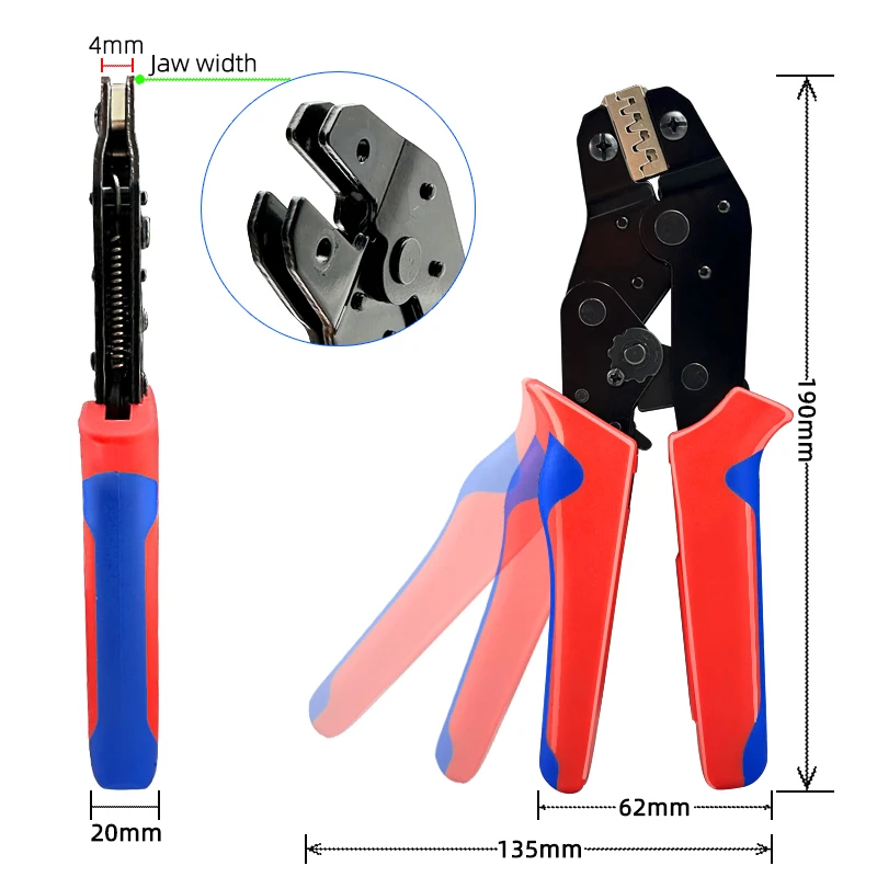 SN-58B SN-48B Terminal Crimping Pliers Kit Pressed Pliers Electrician Tools Crimping Electrical Terminals Crimper with 6 Jaws